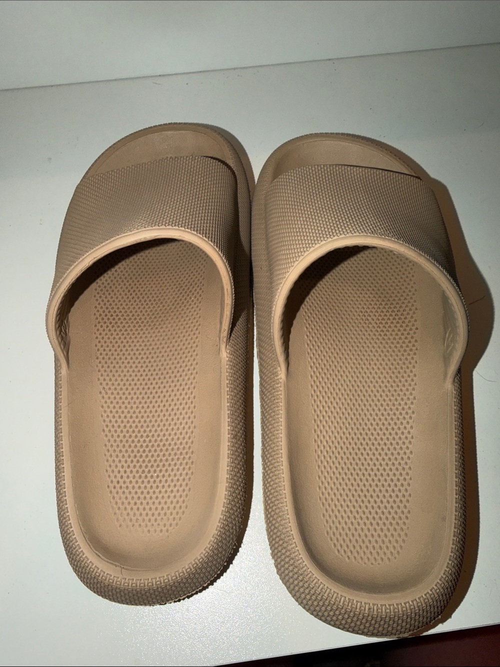 Neutral Tan Slide Sandals - Picture 3 of 3